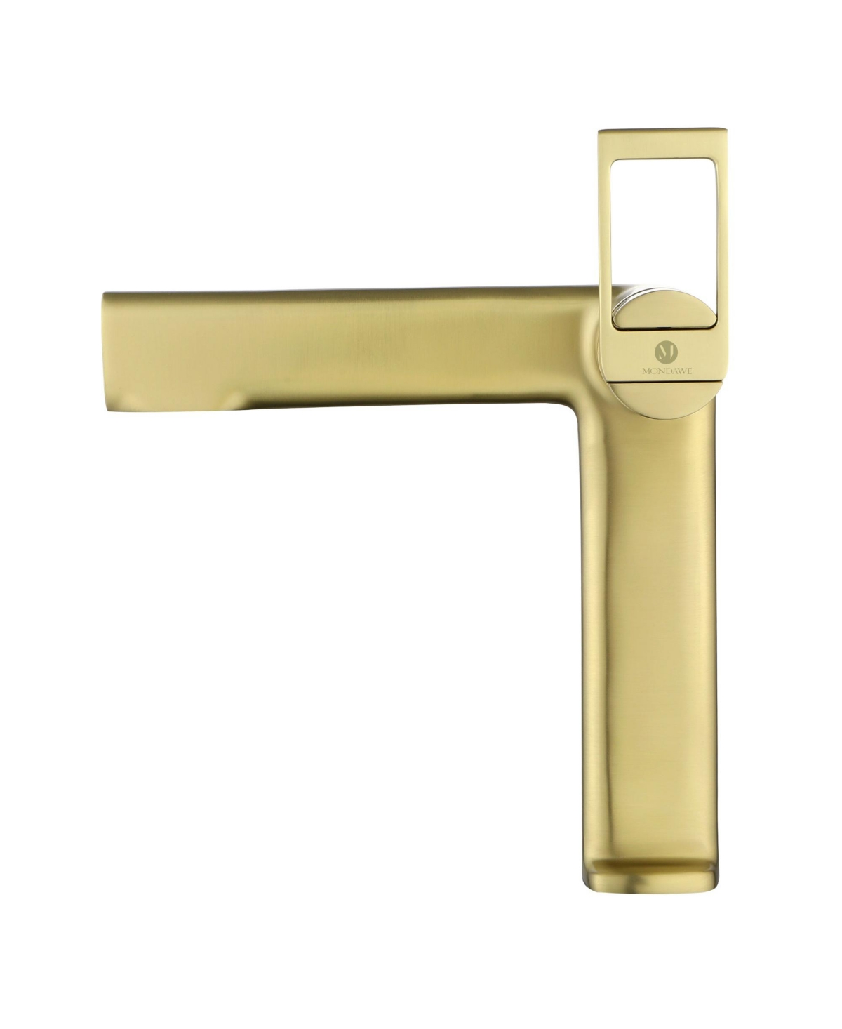 Single Hole Modern Bathroom Faucet Bathroom Sink Faucet - Brushed gold