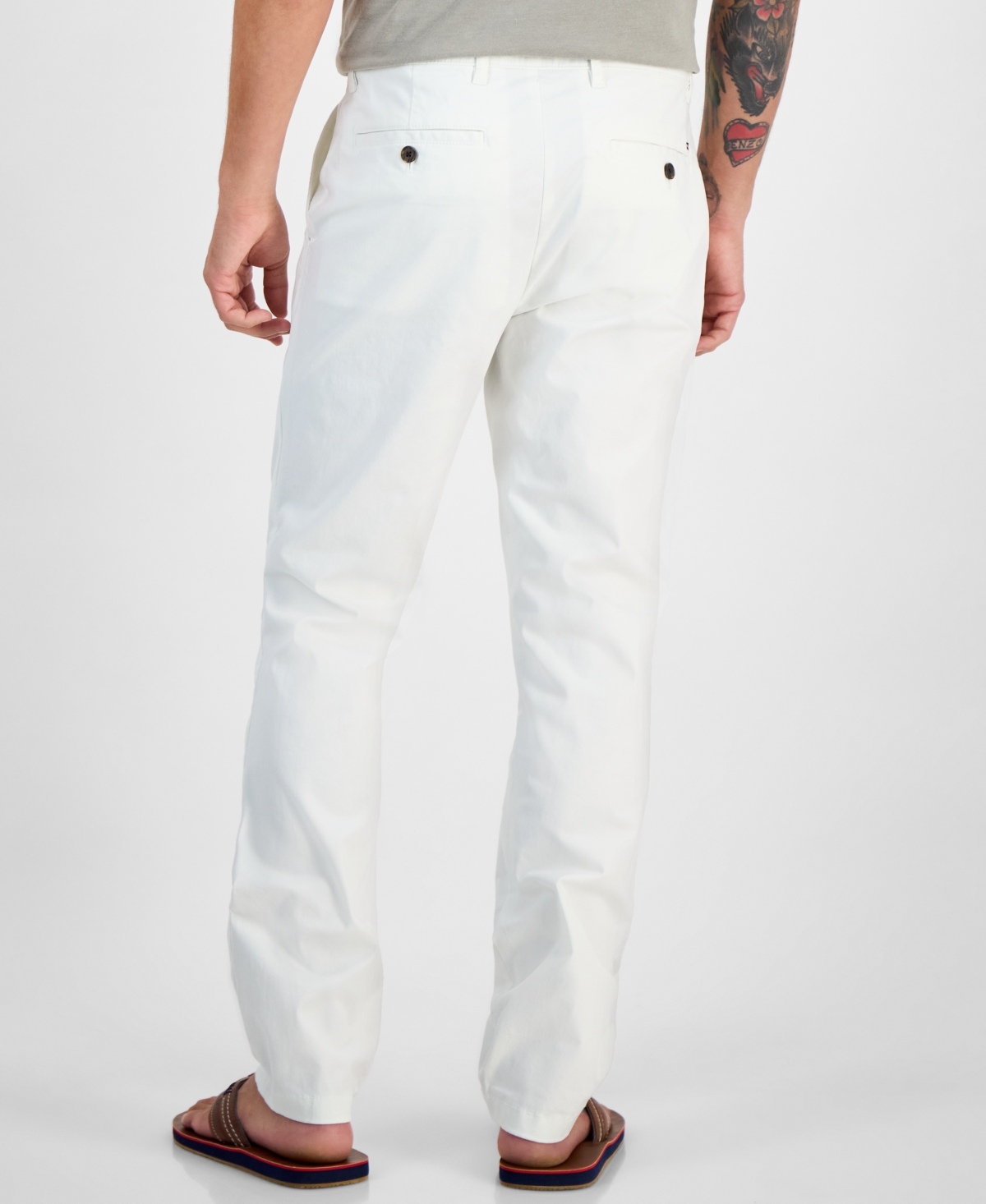 TOMMY HILFIGER MEN'S TH FLEX STRETCH SLIM-FIT CHINO PANTS 
