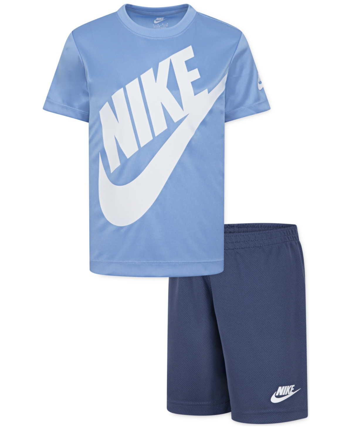 Nike Little Boys 2-piece Futura T-shirt & Shorts Set In Diffused Blue
