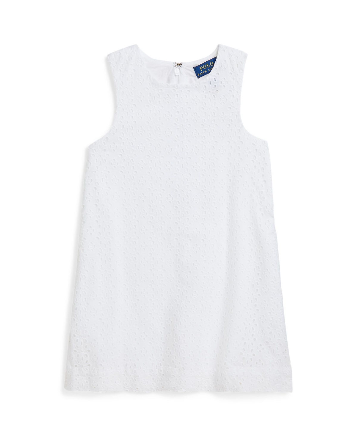 Polo Ralph Lauren Toddler And Little Girls Eyelet-embroidered Cotton Dress In White