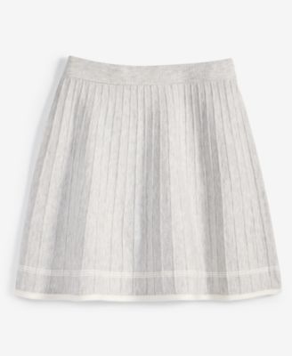 Women's Tipped Flare Sweater Skirt, Exclusively at Macy's