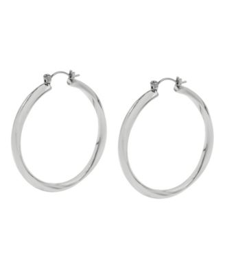 Woven Twist Large Hoop Earrings