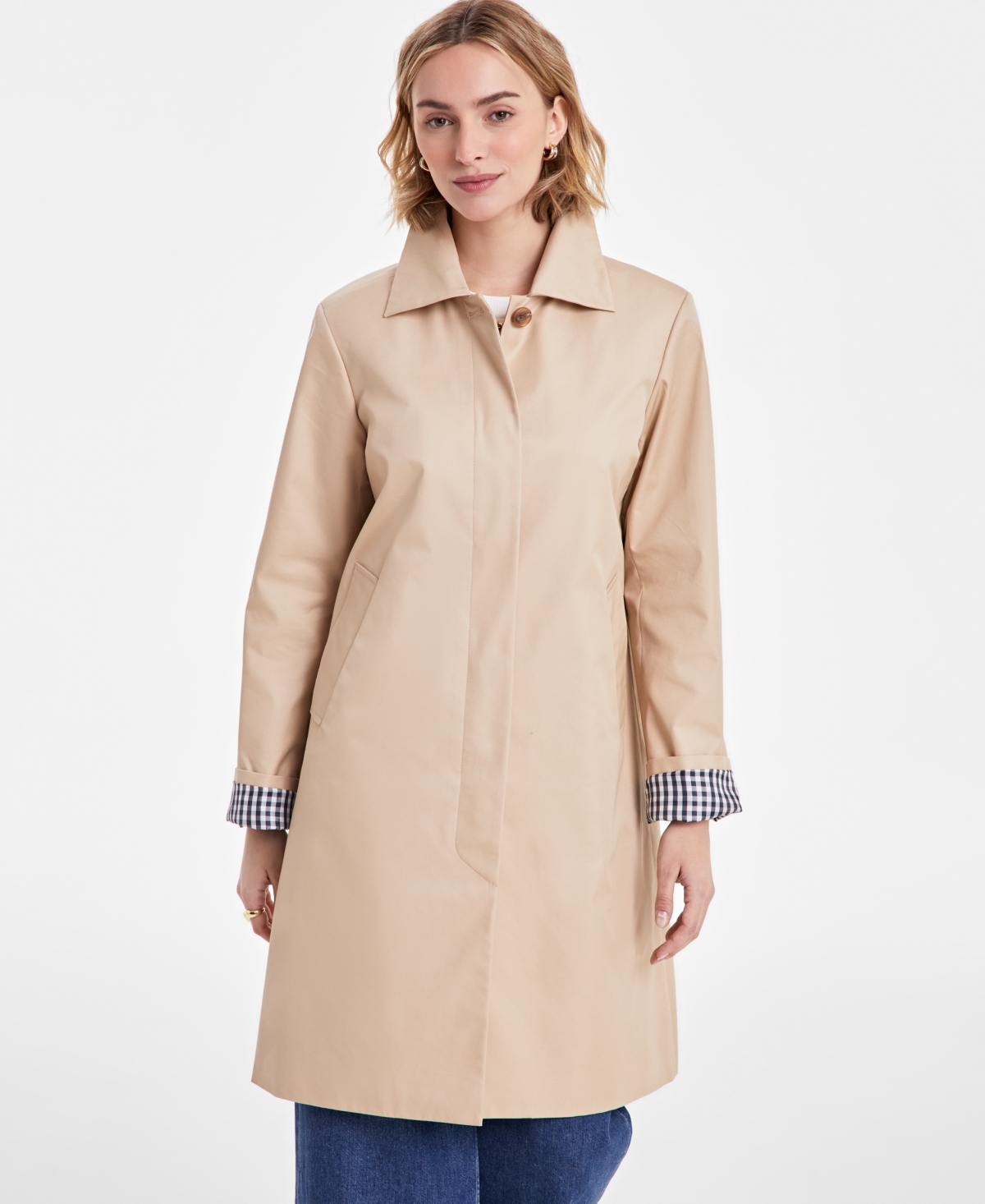 On 34th Women's Classic Mac Jacket, Exclusively At Macy's In Cinnamon Brulee