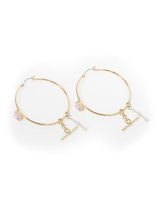 Punk Romance Cultivated Pearl Gem Hoop Earrings