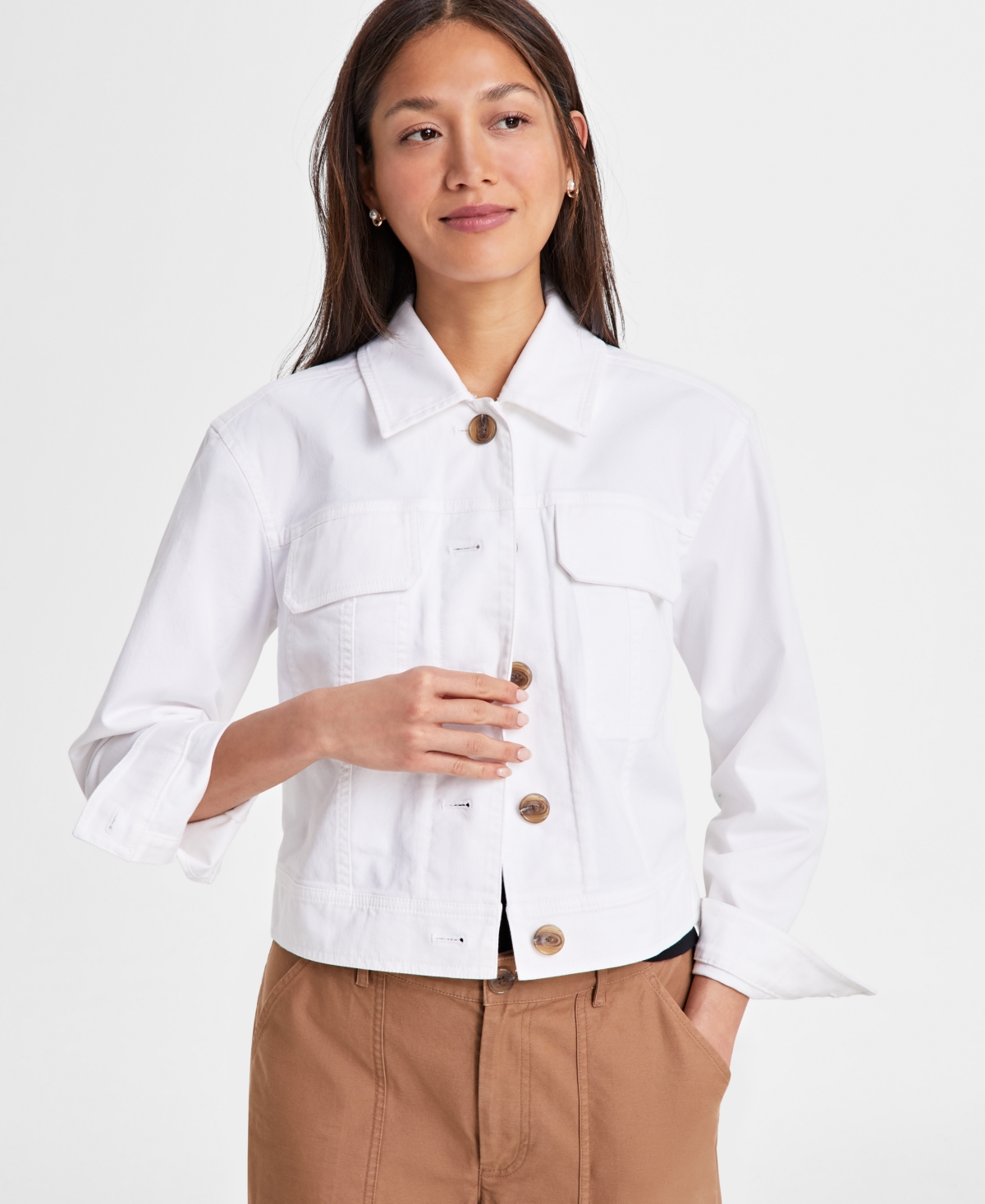 ON 34TH WOMEN'S RELAXED UTILITY JACKET, EXCLUSIVELY AT MACY'S 