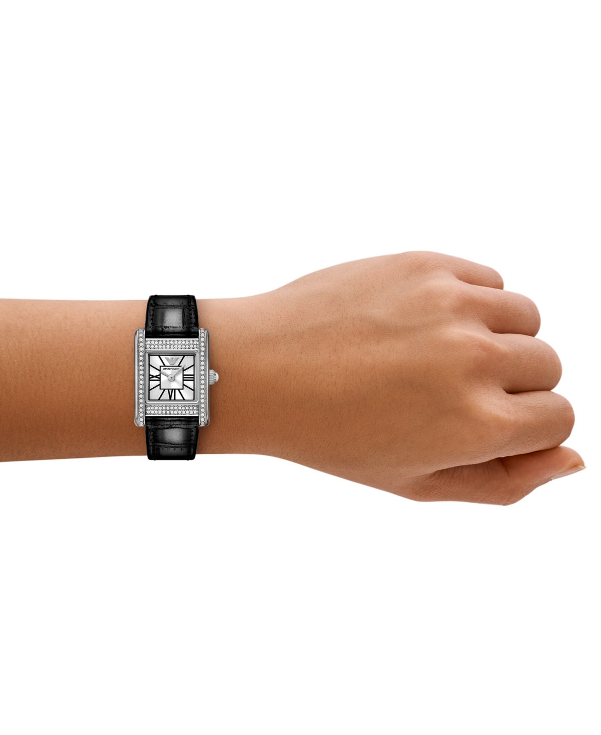 Emporio Armani Women's Black Leather Strap Watch 20mm