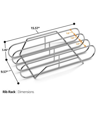 Non-Stick Rib Rack XL -  Holds 3 Full Rib Racks for Grilling & Barbecuing