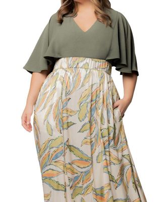 Plus Size Avisa Flowy A Line Evening Gown