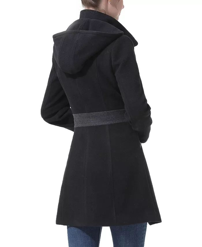 Women's Miller Wool Blend Hooded Walker Coat - thumbnail 2