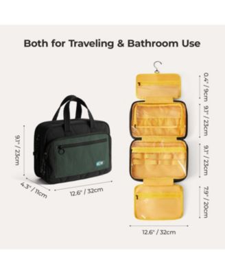 Walker Hanging Travel Toiletry Bag with Waterproof Compartment TANGERINE