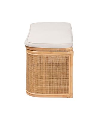Ishana Bohemian Natural Rattan Storage Bench