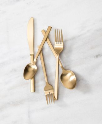 Arezzo Brushed Gold 5pc Place Setting