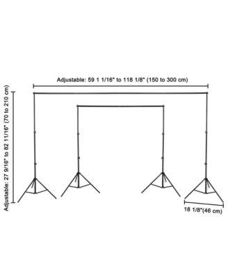 7x10Ft Photography Background Backdrop Support Stand Kit For Live Stream 3 Packs