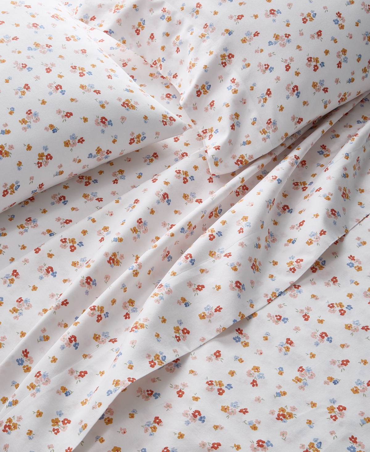 Arch Studio Printed Cotton Sateen 3-pc. Sheet Set, Twin Xl, Exclusively At Macy's In Ditsy Floral