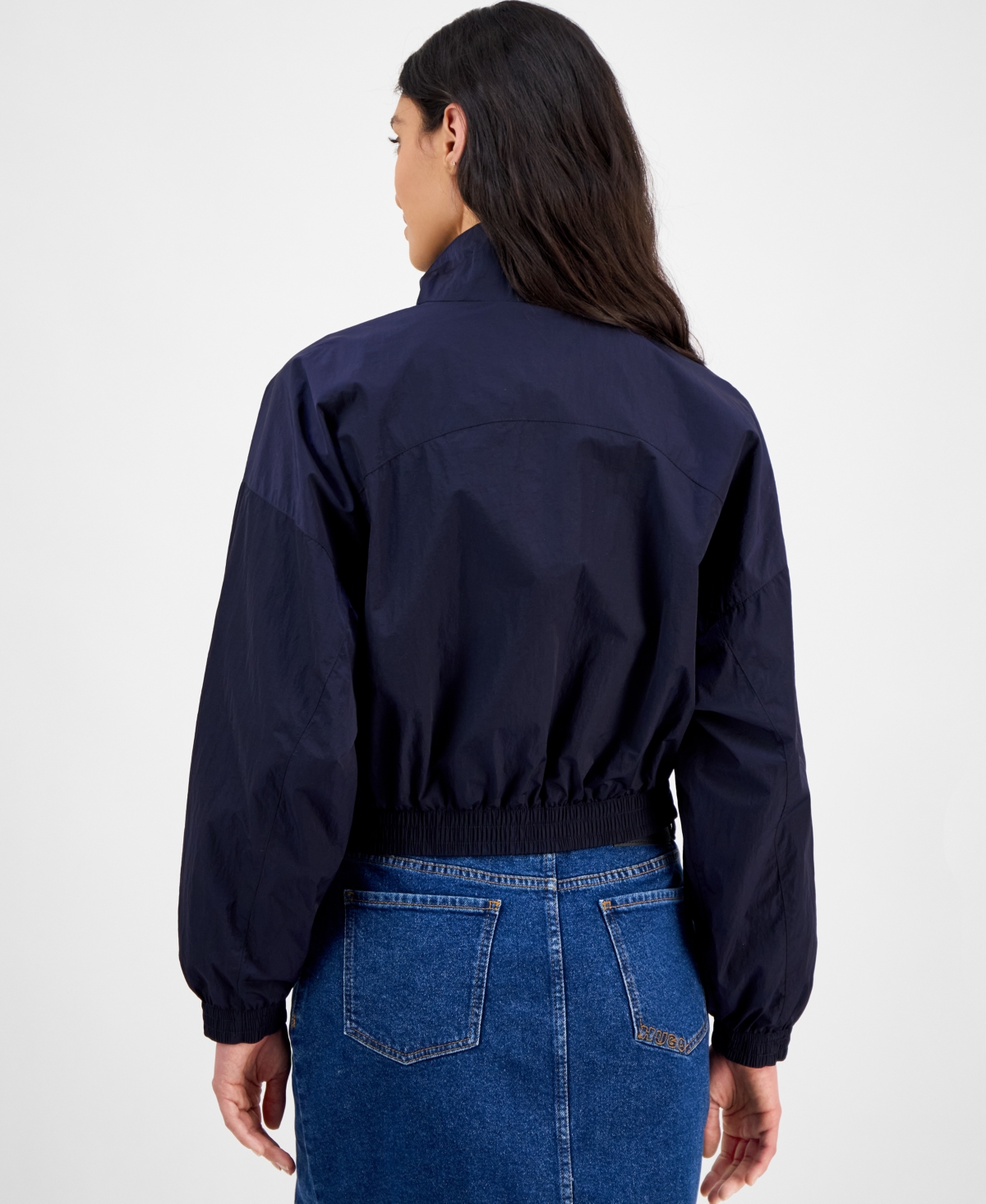 Hugo Boss Women's Cropped Jacket In Blue