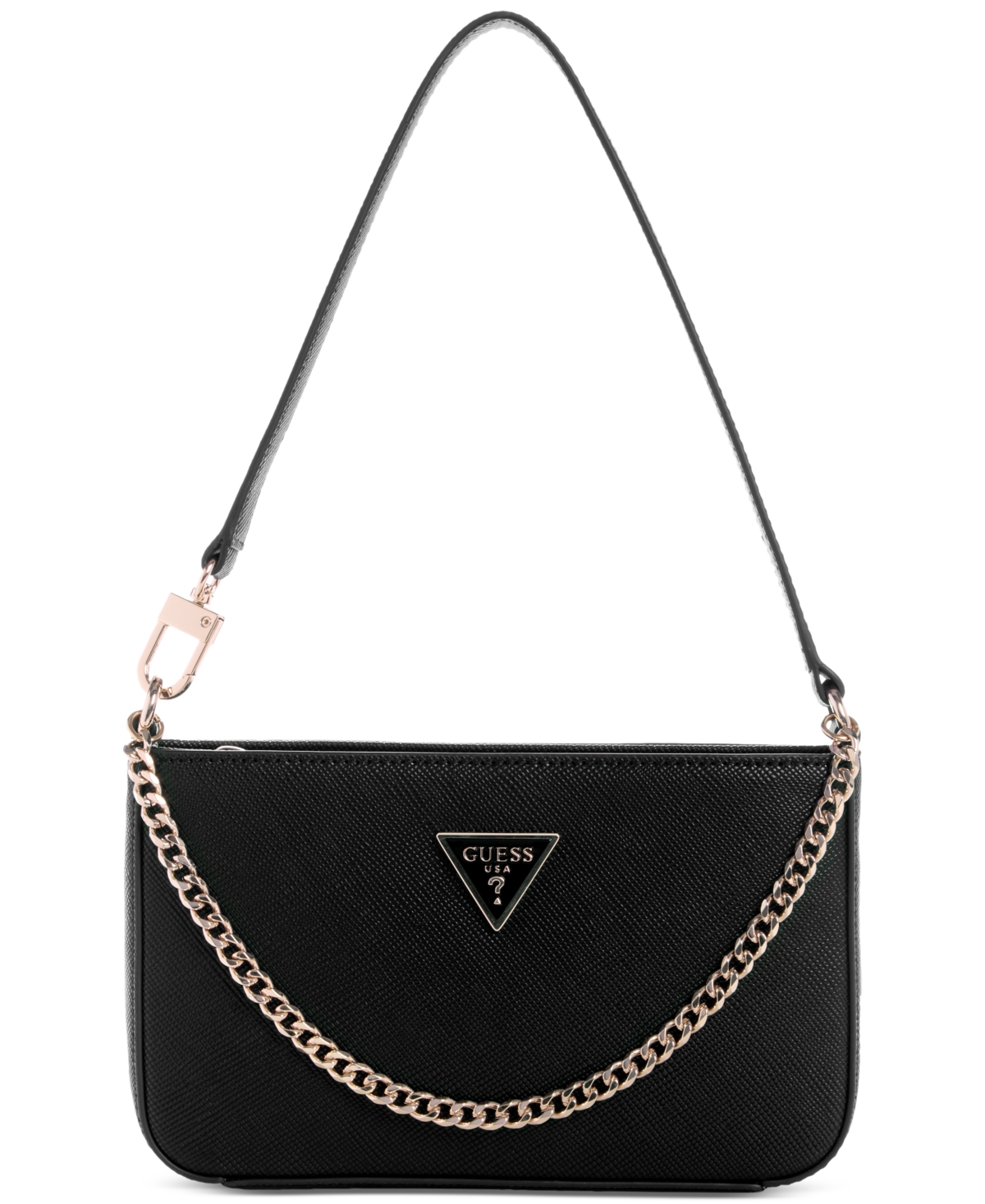 GUESS NOELLE MINI TOP ZIP SHOULDER WITH REMOVEABLE CHAIN 
