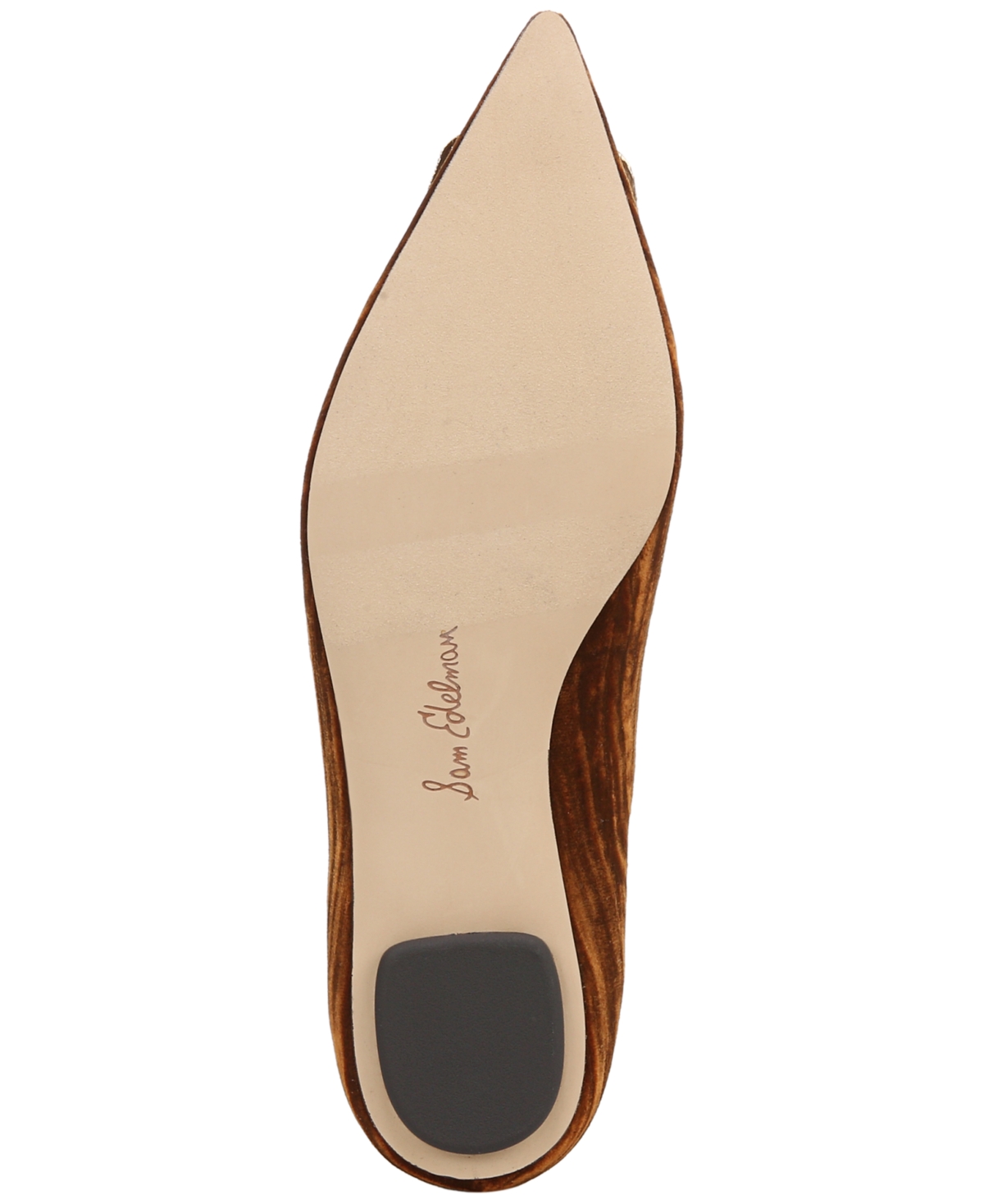 Shop Sam Edelman Women's Nico Ballerina Skimmer Flats In Camel Brown Leather
