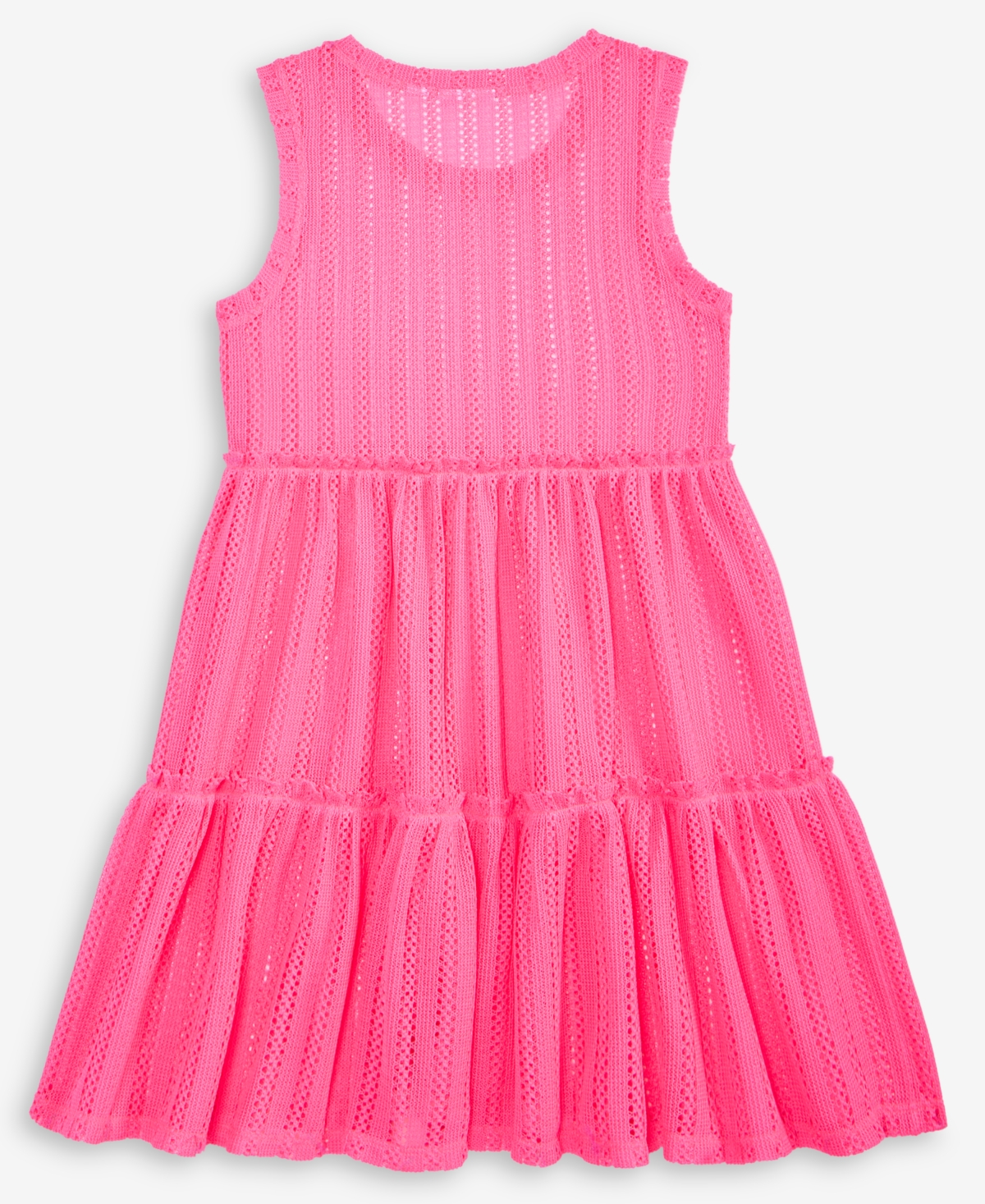 Epic Threads Big Girls Mesh Dress Swim Cover-up, Exclusively At Macy's In Plyo Pink