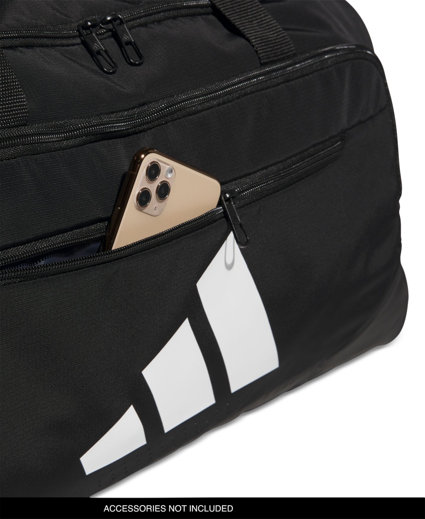 Мужская сумка adidas Medium Defender Logo Duffel, цвет: Чёрный — фото 4