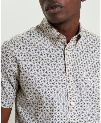 Men's Block Geo Print Short Sleeve Shirt