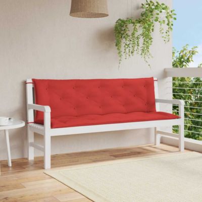 Garden Bench Cushion Red 59.1"x(19.7"+19.7")x2.8" Oxford Fabric