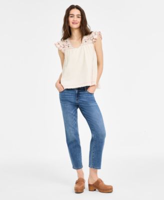 Liverpool Los Angeles Women's Flutter-Sleeve V-Neck