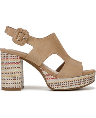 Women's Audra Open Square Toe Block Heel Platform Sandals