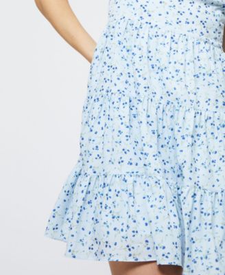 Women's Kiva Floral Crepe Tiered Mini Dress