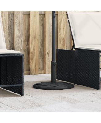 Parasol Base Black Polyethylene, concrete, and iron Medium