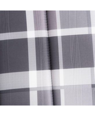 Sun Lounger Cushion Gray Check Pattern 73.2"x22.8"x1.6" Oxford Fabric