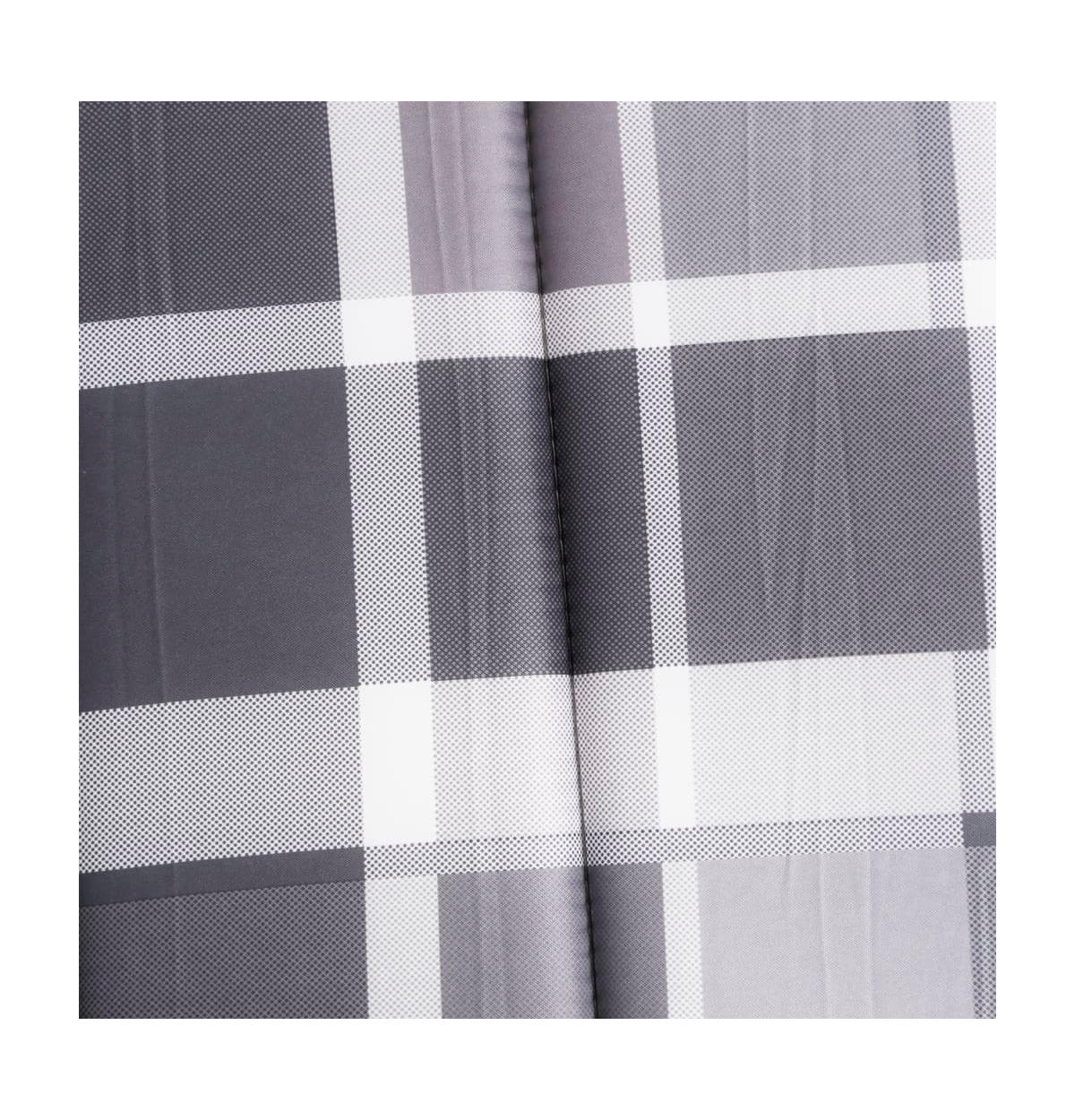 Sun Lounger Cushion Gray Check Pattern 73.2"x22.8"x1.6" Oxford Fabric