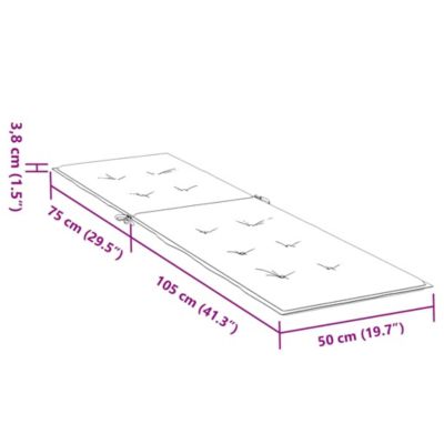 Deck Chair Cushion Royal Blue Oxford fabric (100% polyester) Large