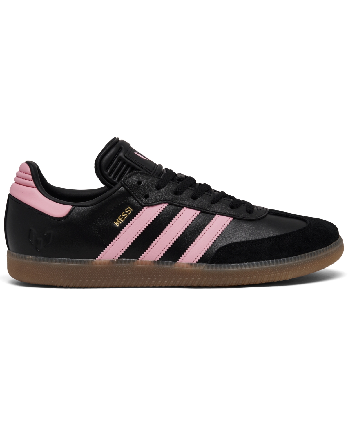 Adidas Originals Men's Samba Messi Casual Sneakers From Finish Line In Black,pink
