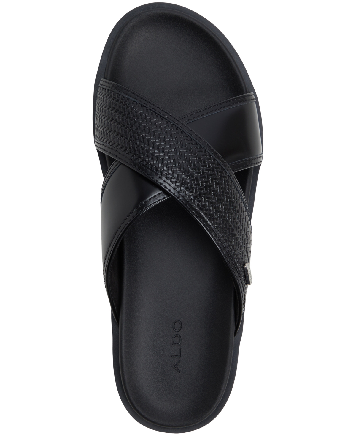 ALDO MEN'S MARIO LEATHER SLIP ON SANDALS 