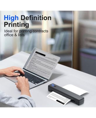 Portable Printer Wireless for Travel, D810 Bluethooth Thermal Printer Support for 8.5"x11" US Letter, Inkless Printer Compatible with iOS, Android, Laptop for Office, Car and Home