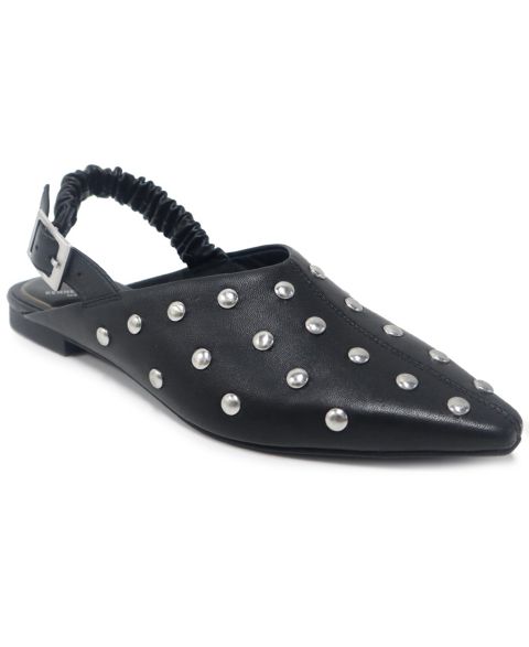 Женские балетки Kenneth Cole New York Nicola с открытой пяткой, цвет: Чёрный кожаный