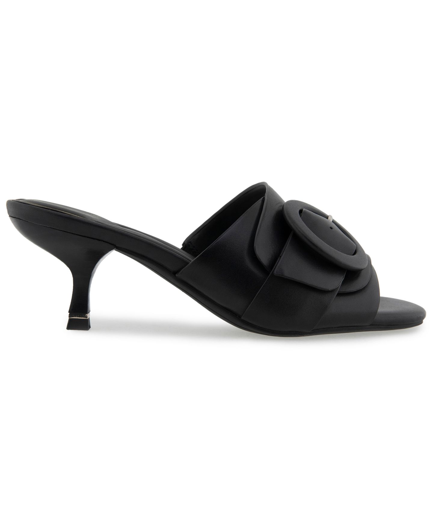 Женские сандалии Kenneth Cole New York Valentina Slip-On Dress Sandals, цвет: Чёрный кожаный — фото 2