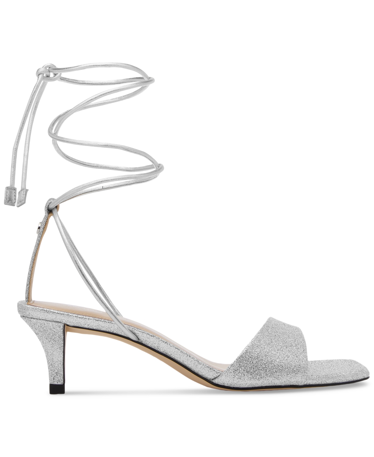 Michael Kors Michael  Women's Jaida Ankle-tie Sandals In Metallic