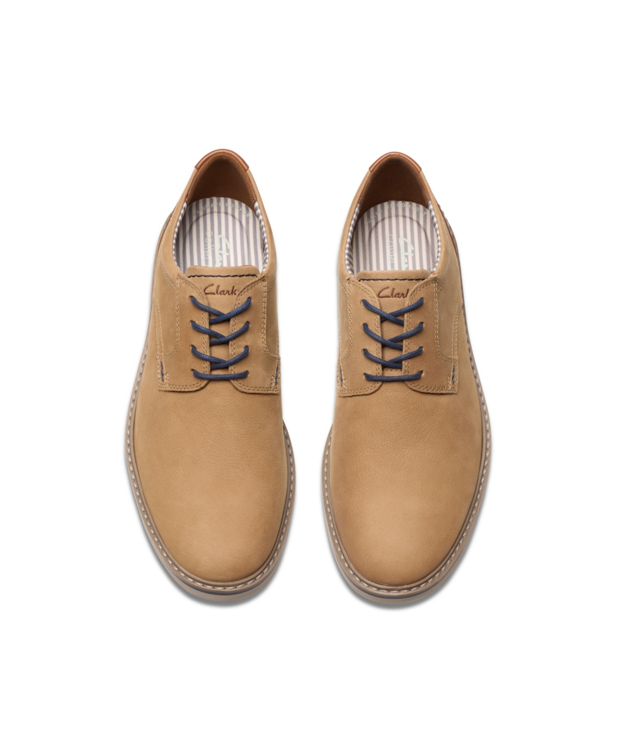 Clarks Collection Men's Radcliff Low Shoes In Light Tan Combi Nubuck