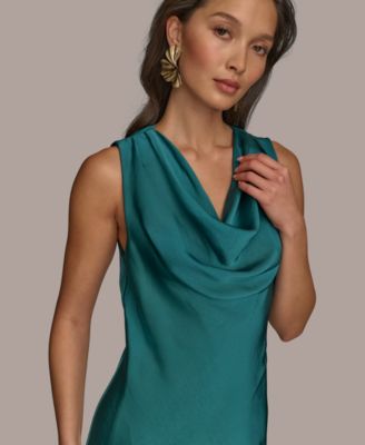 Donna Karan New York Women's Cowlneck Slip Gown - Macy's