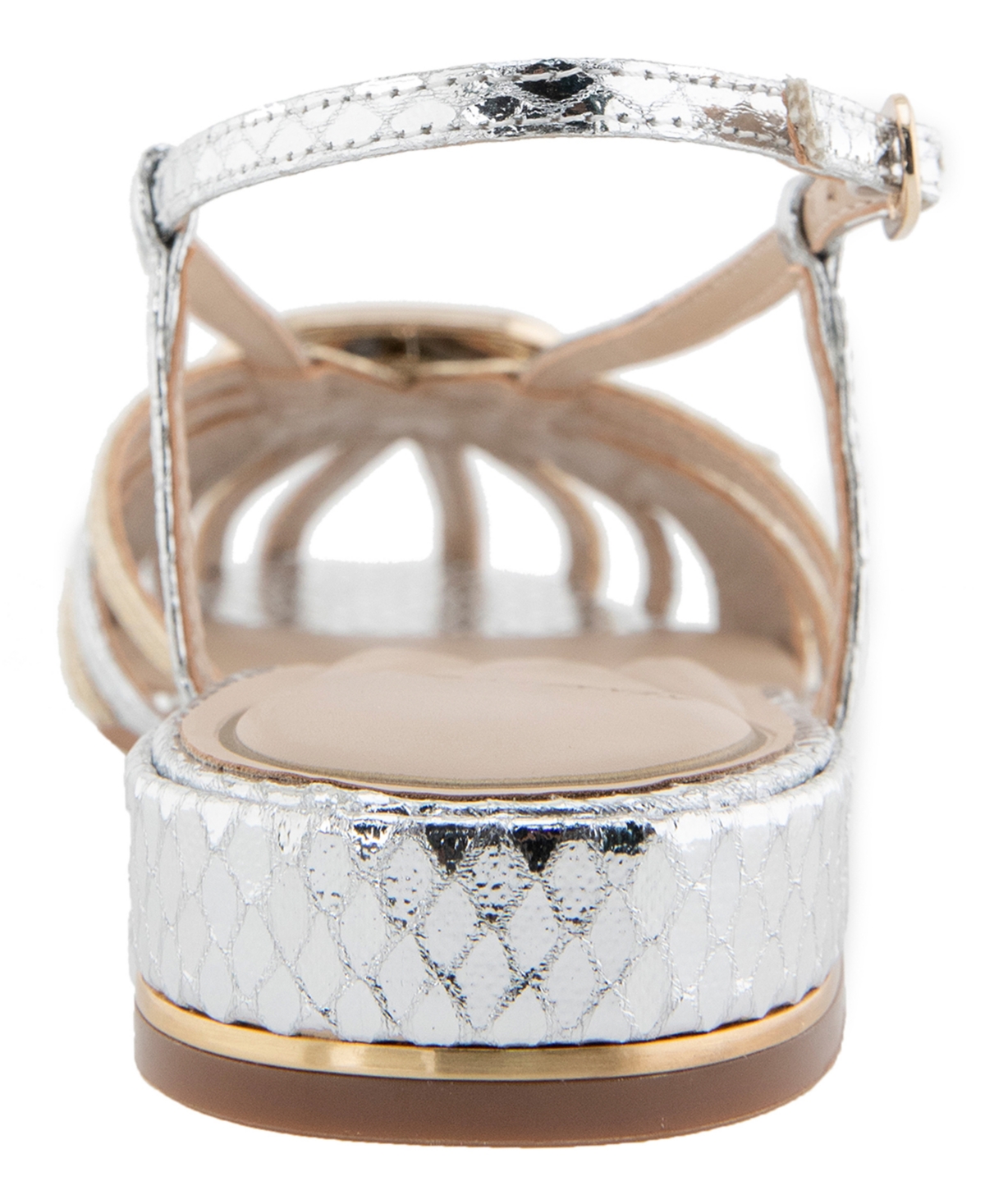 Shop Kenneth Cole New York Women's Farrah Slingback Flats In Silver,gold