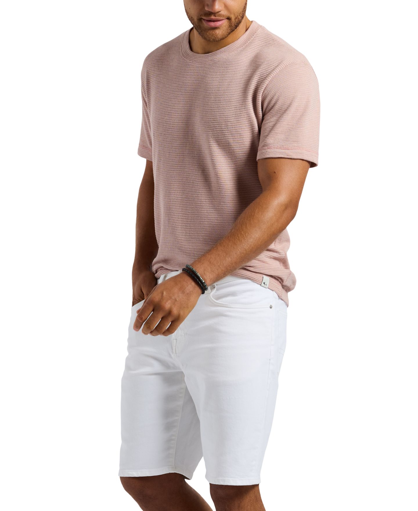 Мужские шорты Buffalo David Bitton Dean Relaxed-Straight Fit Stretch Knit 10.5" Denim Shorts, цвет: Белый — фото 4