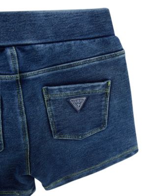 Baby Boy 2-Piece All-Over Print Short Sleeve T-Shirt and Knit Denim Short