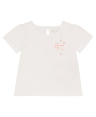 Baby Girl 2-Piece Short Sleeve T-Shirt and Mesh Sequin Skirt