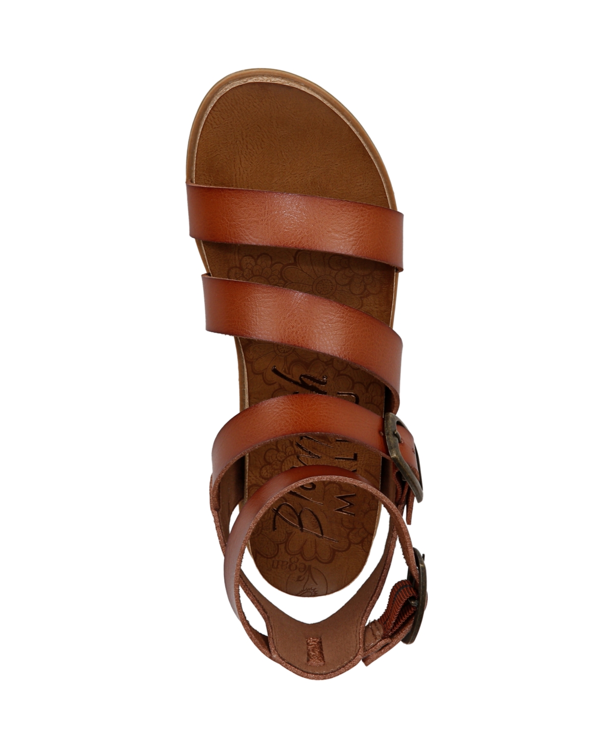 Shop Blowfish Malibu Women's Fancy Strappy Platform Sandals In Scotch Brown Faux Leather