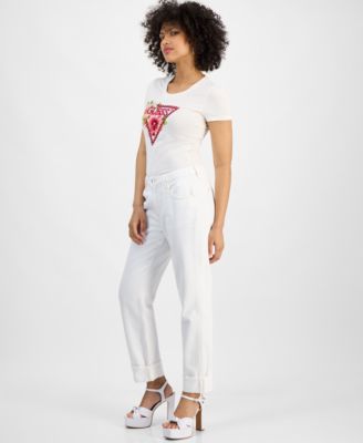 Women's Celia Boyfriend High-Rise Cuffed-Hem Jeans