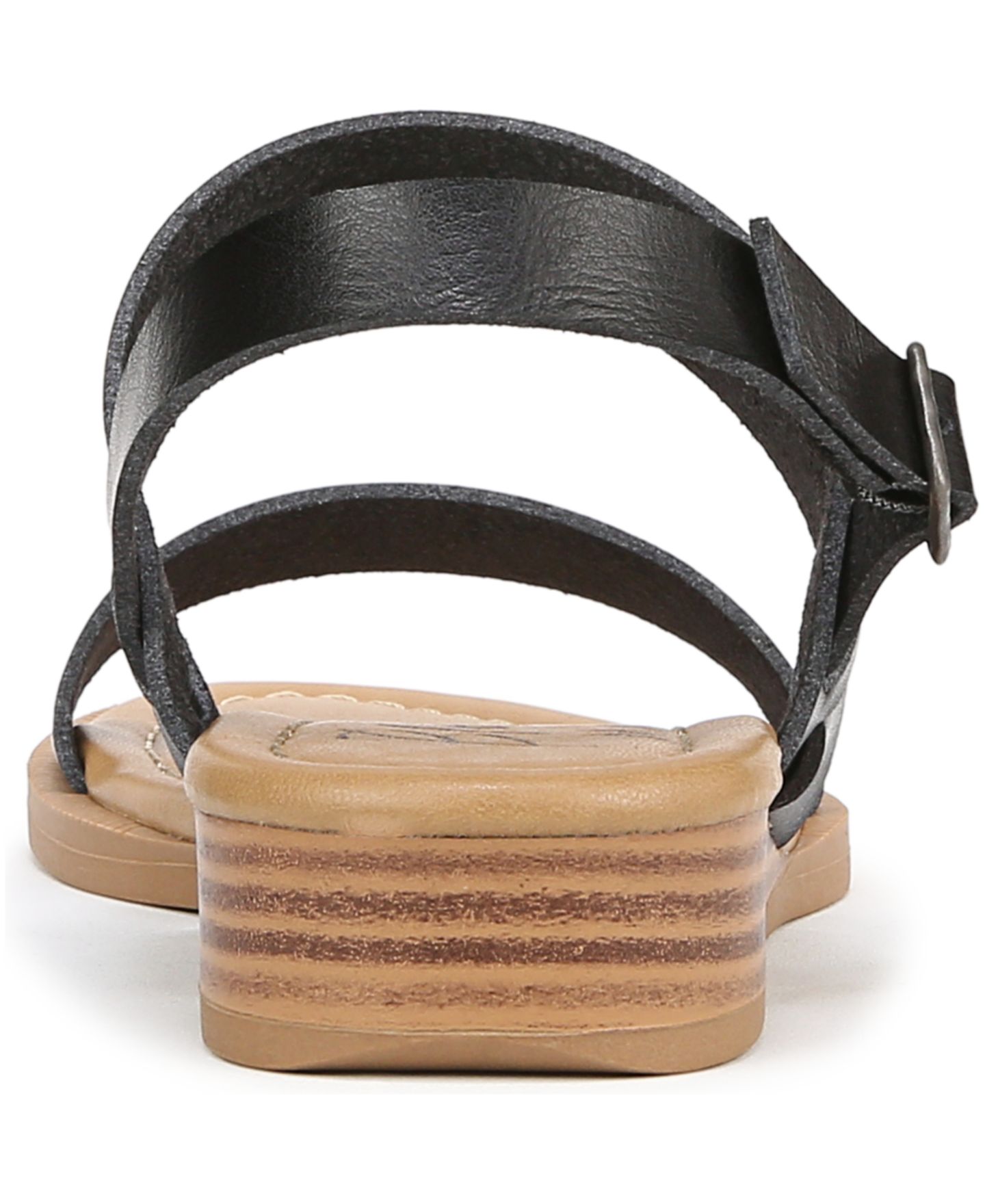 Женские сандалии Blowfish Malibu Arcadia Low Wedge Slingback, цвет: Чёрная искусственная кожа — фото 3