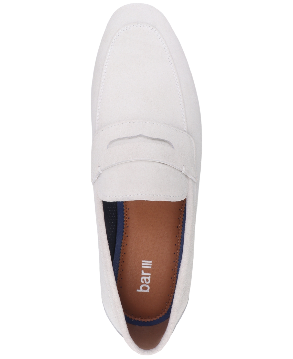 Bar Iii Men's Baldwinn Suede Penny Loafer, Exclusively At Macy's In Papyrus Suede