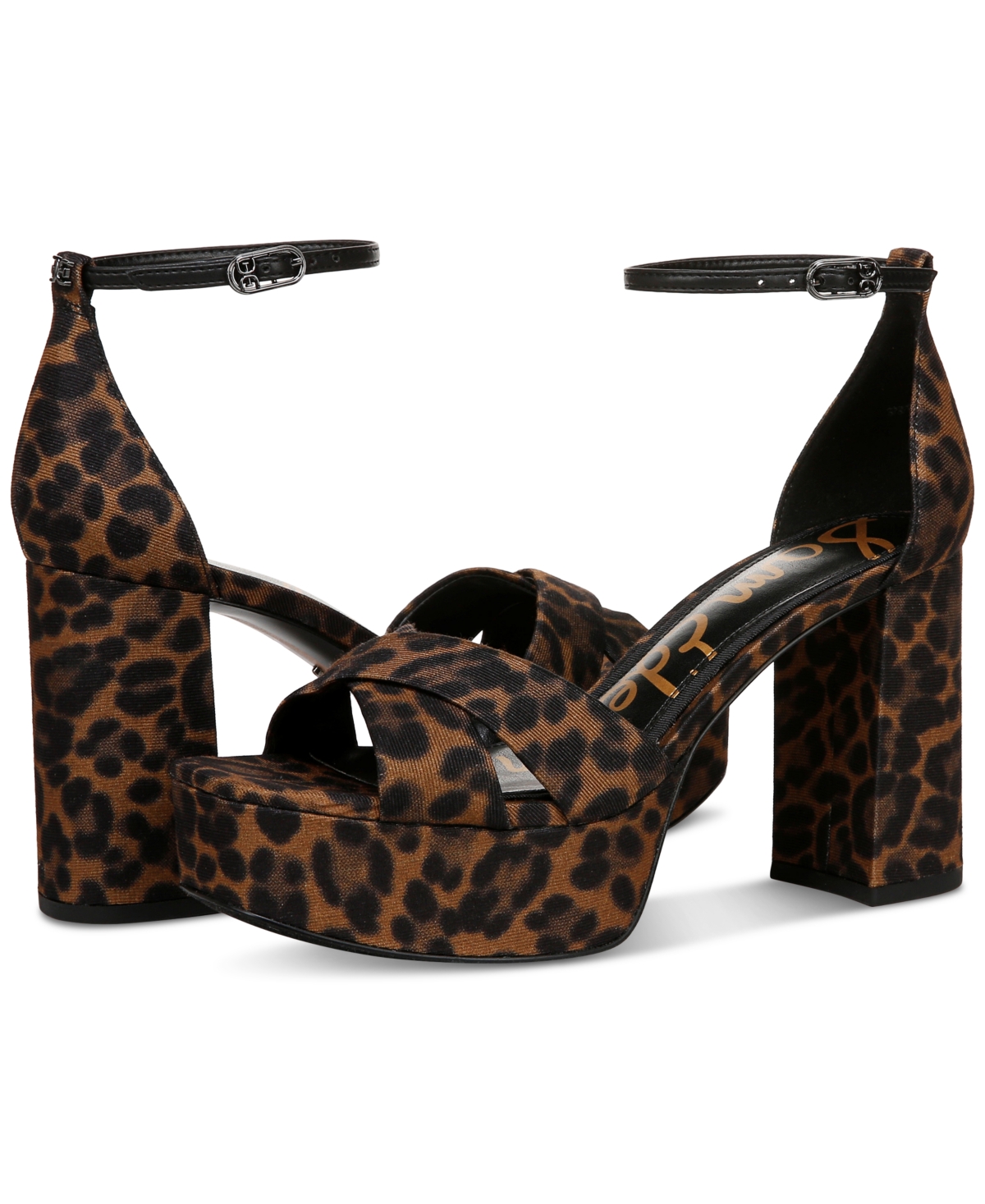 Sam Edelman Jullian Platform Heel Brown Multi Fabric In Brown Multi