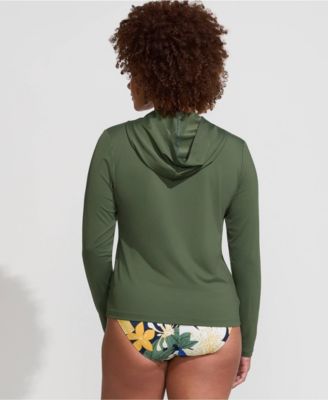 Women's SunShade UPF 50 Hooded Zip Front Rash Guard